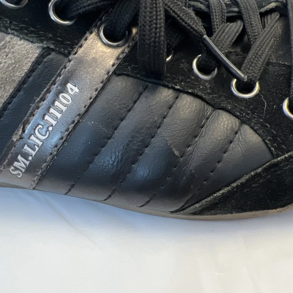 Steve Madden Mens Evrclear Leather Fashion Sneaker Shoe Sz 10 Black Gray Lace Up